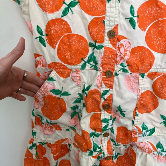 Wonder Nation Orange and Green Floral Dress - Picture 4 of 6